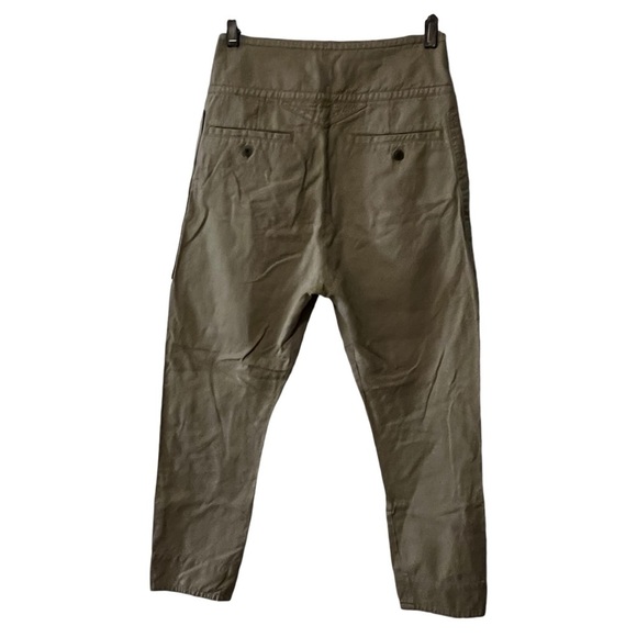 Isabel Marant Etoile Raluni Cropped Pouch Pocket Pants in Light Beige 34 US 2 - Picture 11 of 16
